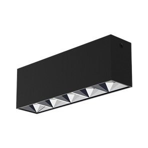 黑色五头线条射灯